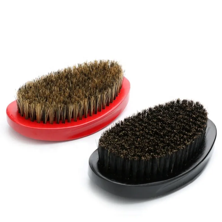 

Natural Wood Bristles Long Bristles Men's Hair Curve Wave Brush Facial Cleansing Care Beard Brush