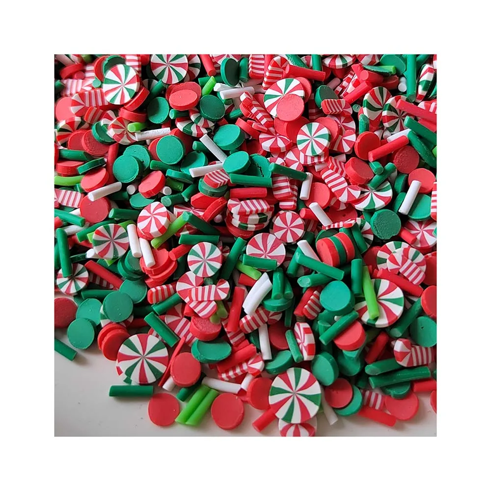 

Christmas Mints Candy Clay Slices Sprnkles For Diy Slime Filler Crafts Shaker Cup Accessories