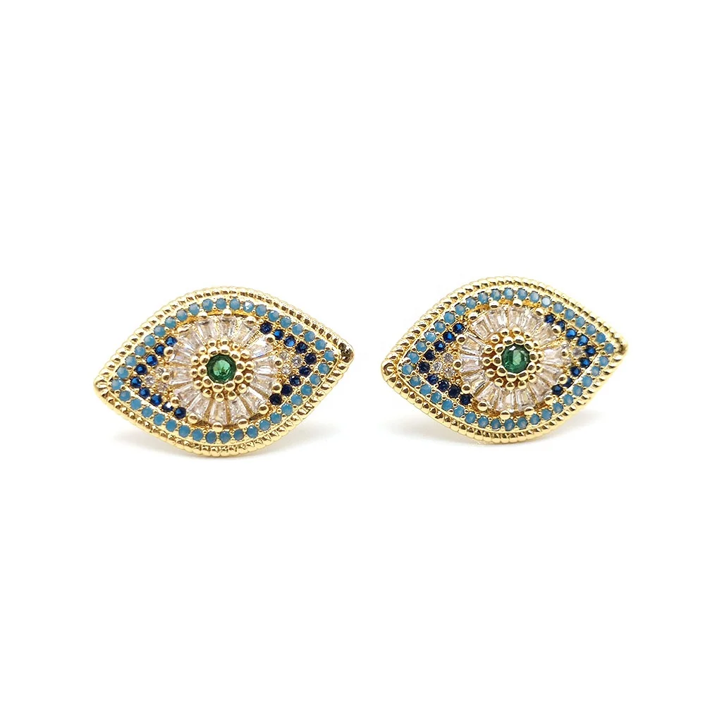 

Hot Sale Micro Pave Zircon Jewelry, Evil Eyes Earrings Studs Wholesale, Gold, silver, rose gold, black