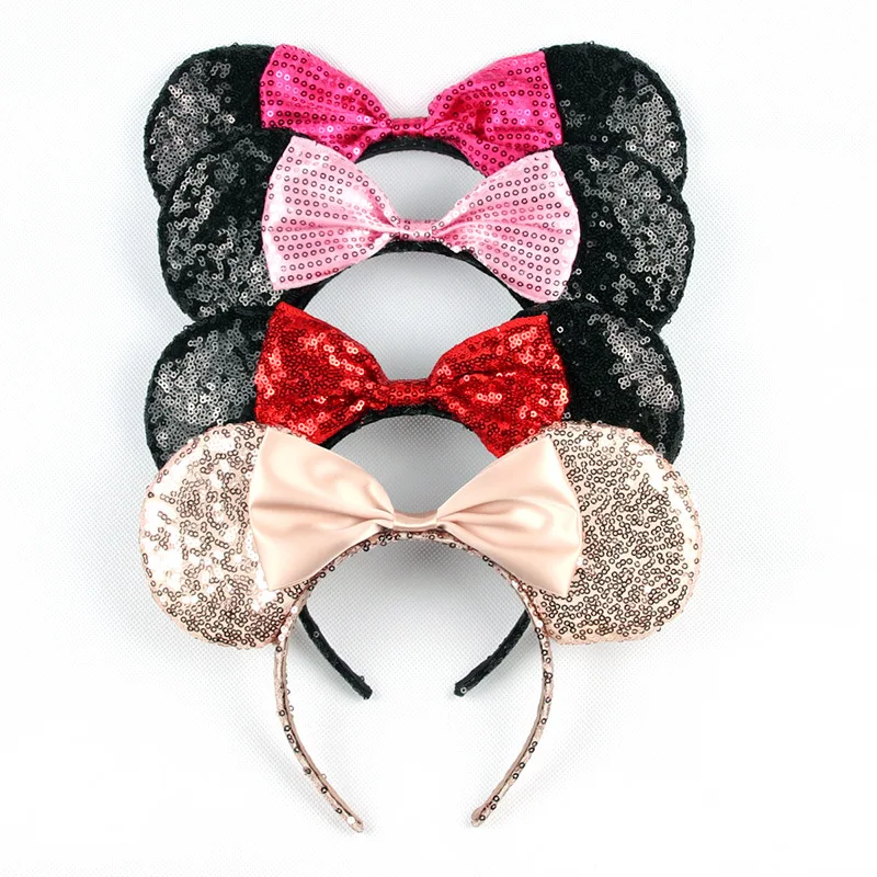 

Hair Accessories Cute Kawaii Headband Cosplay Cartoon Bow Knot Girls Elastic Cat Ear Headband Glitter hairband For Girls