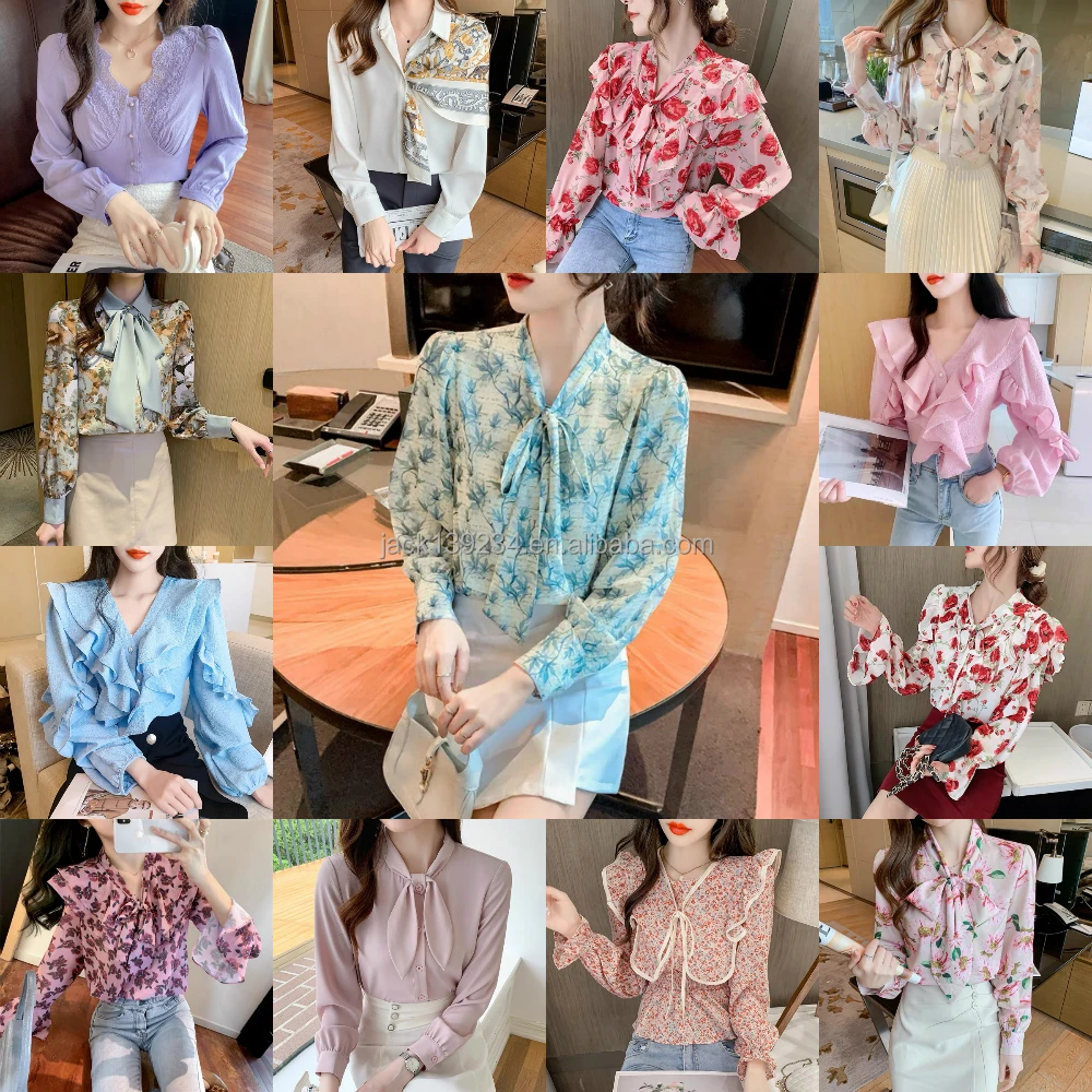 

2022 Stockpapa wholesale China cheap inventory Ladies Casual Shirts