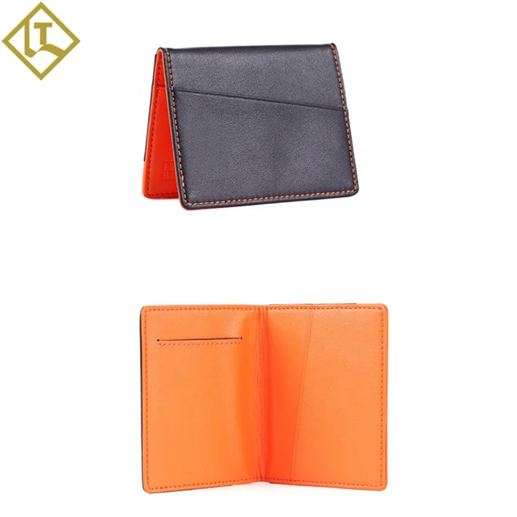 

OEM/ODM New design slim full grain smooth leather card holder RFID blocking card holder case, Can be customized