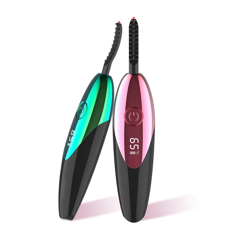 

Custom mini eyelash curler set private label tool usb electric heated eyelash curler, Pink,green