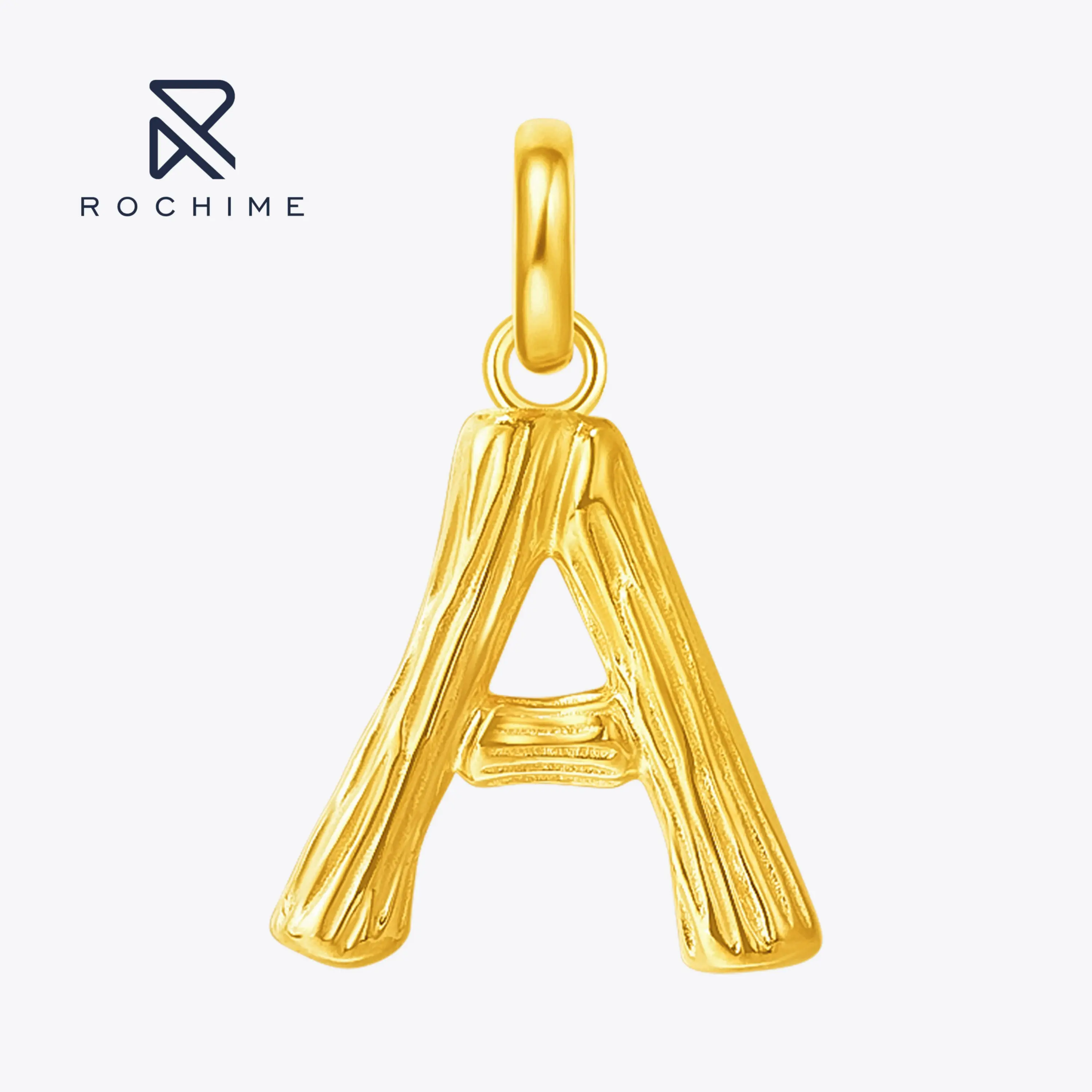 Rochime  Initial Letter Pendant Necklace Without Chain 18k Gold Plated 925 Silver Fine Jewelry  for Women