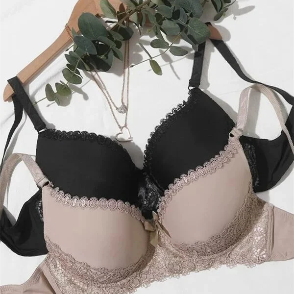 

New Fashion Ladies Embroidered D Cup Sexy Plus Size Bra Women's Underwear Lace Bralettes