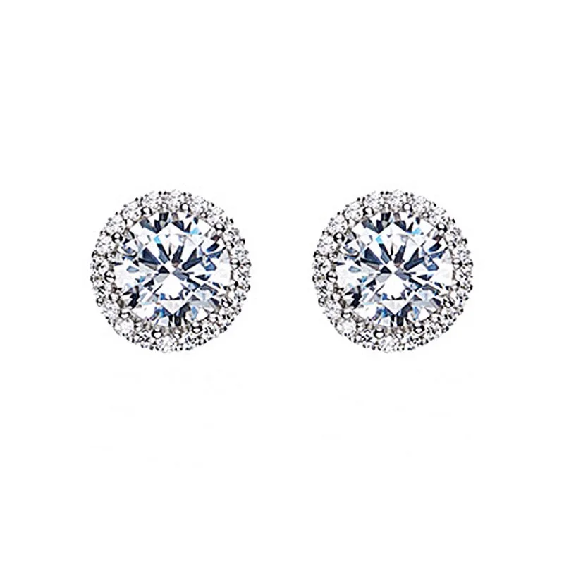 

Boutique 925 silver gold plated women moissanite earring,1 caract flower shape moissanite diamond cluster earrings