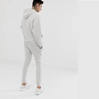 

OEM Clothing Cheap Price Blank Full Sleeves Hooded Grey Jogging Pant Fitness Sport Mens Tracksuit
