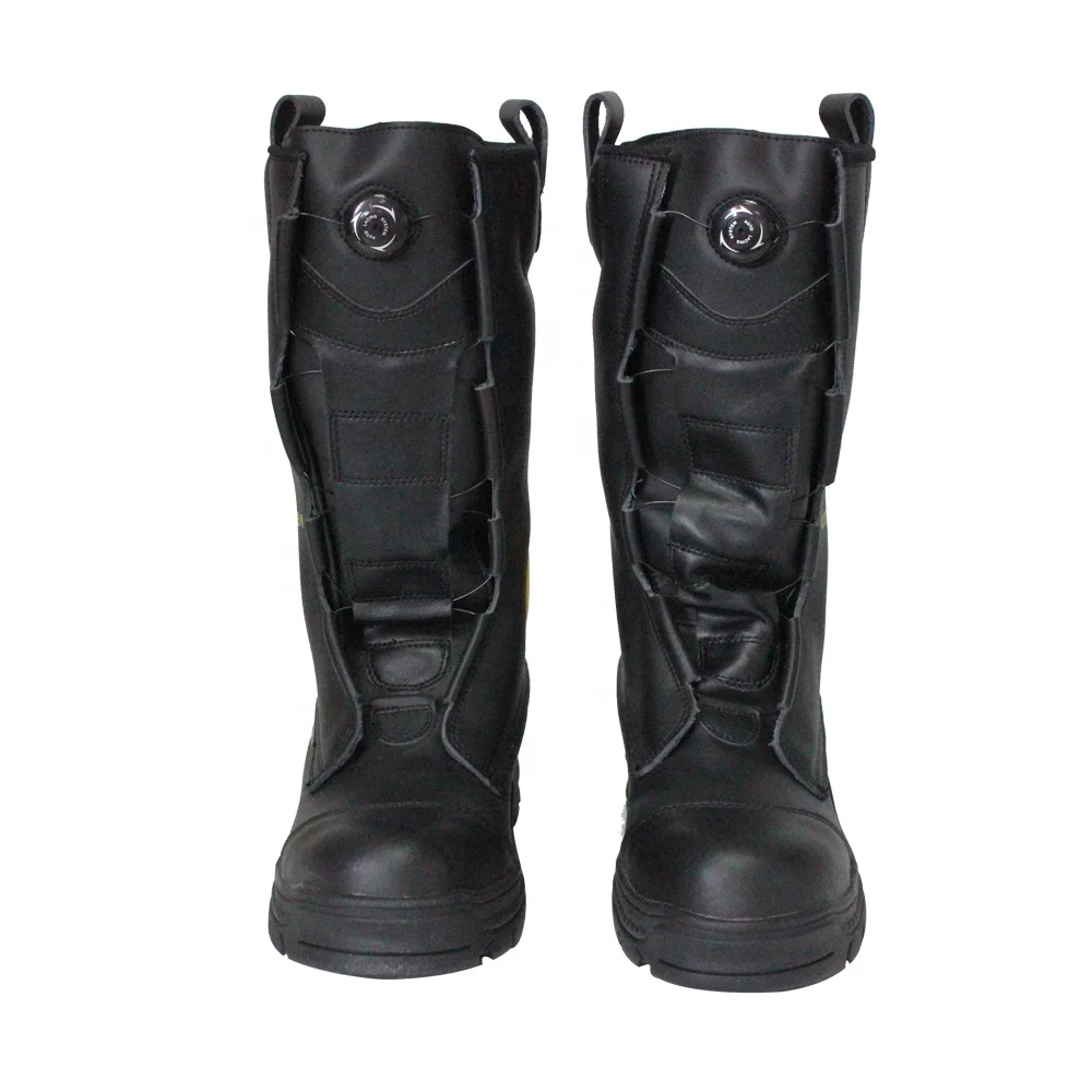 

2021 new type from China best structural firefighting boots, Black