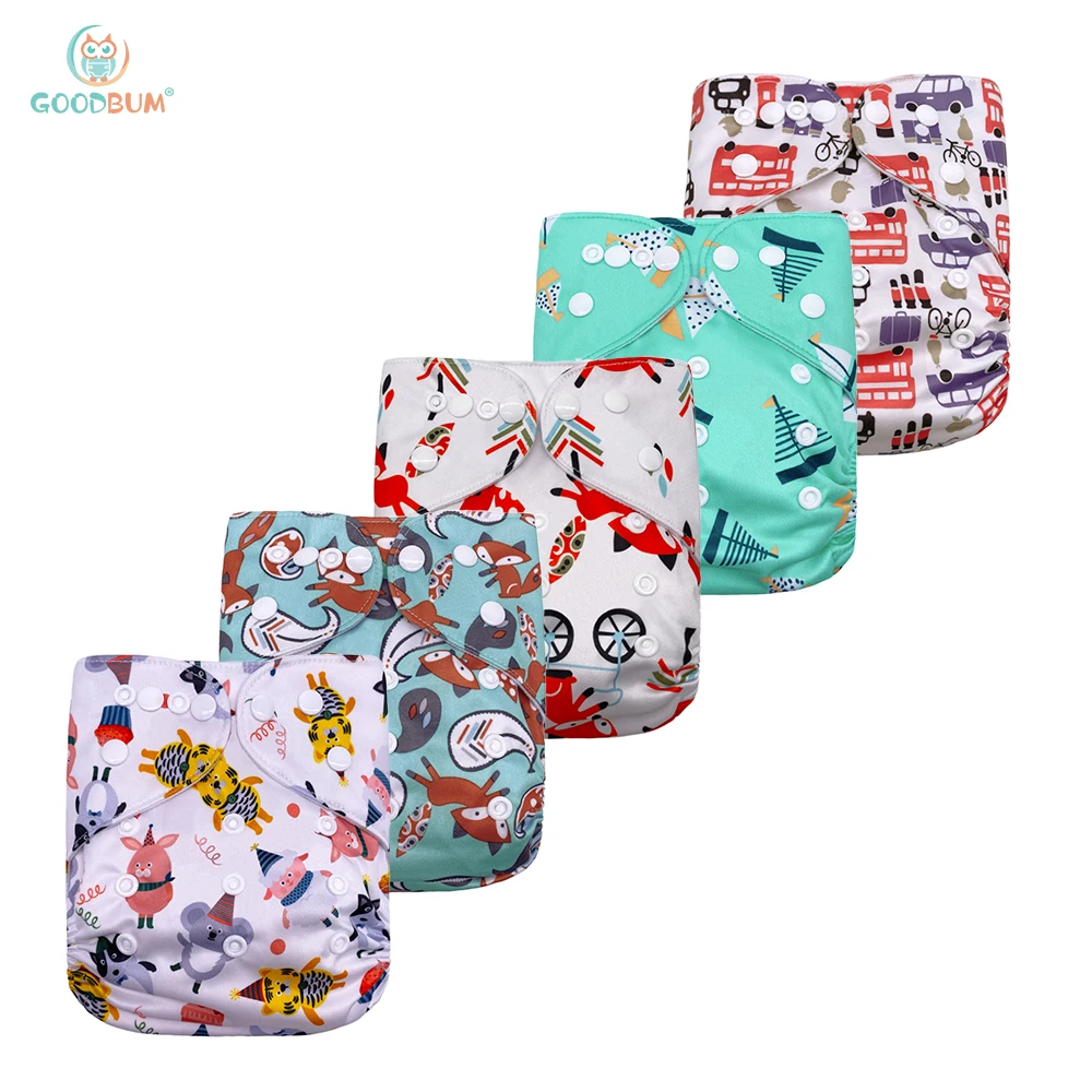 

Goodbum baby washable cloth diapers adjustable reusable nappies factory price, Customized