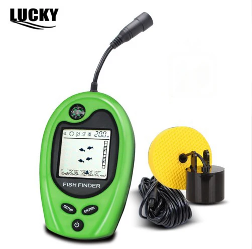 

Lucky FF818 portable fishing finder gps echo sounder fish depth Sonar fish finder Fish Detector, Green
