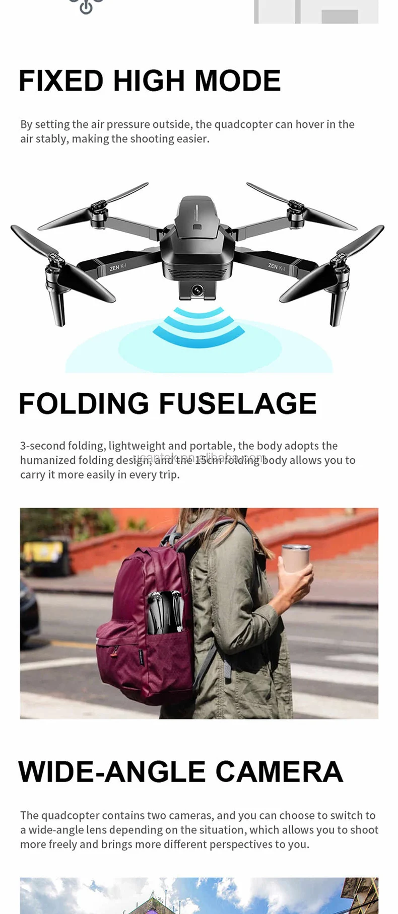 Visuo Zen K1 Long Flight Time Brushless Motor Rc Drone With Gps 4k Dual Camera 5g Wifi Fpv 