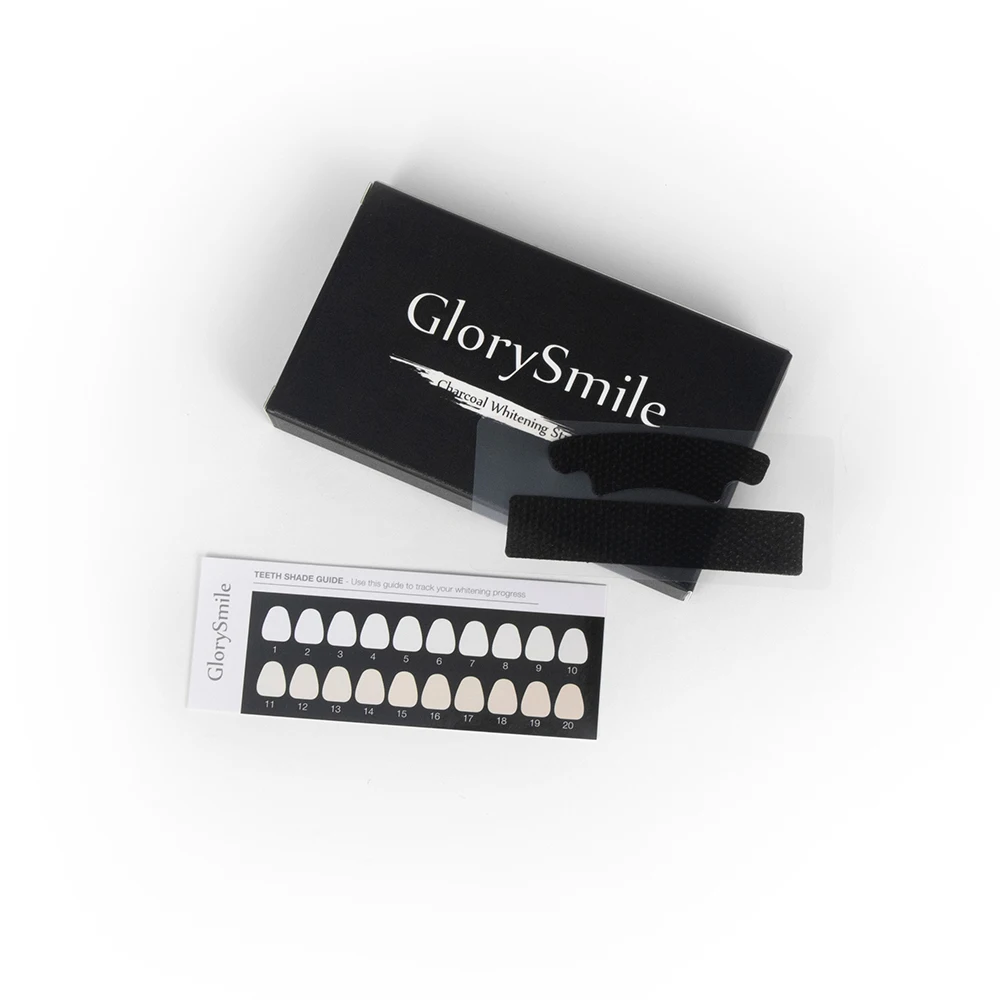 

CE Approved GlorySmile OEM Bleaching Tooth Strips Teeth Black Activated Charcoal Advanced Teeth Whitening Strips