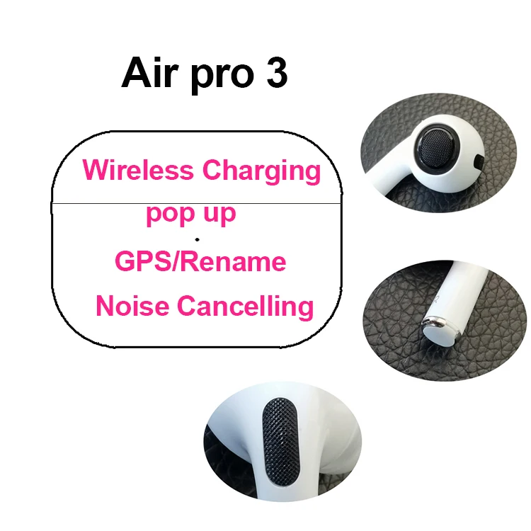 

2021 Hot Sell Pro 3 New Inpods Air 3 Pods Pro 3 Tws Wireless Headphone Earphone Airbuds Air In Pods 1:1 Clone Air Pro 3 Pods, White