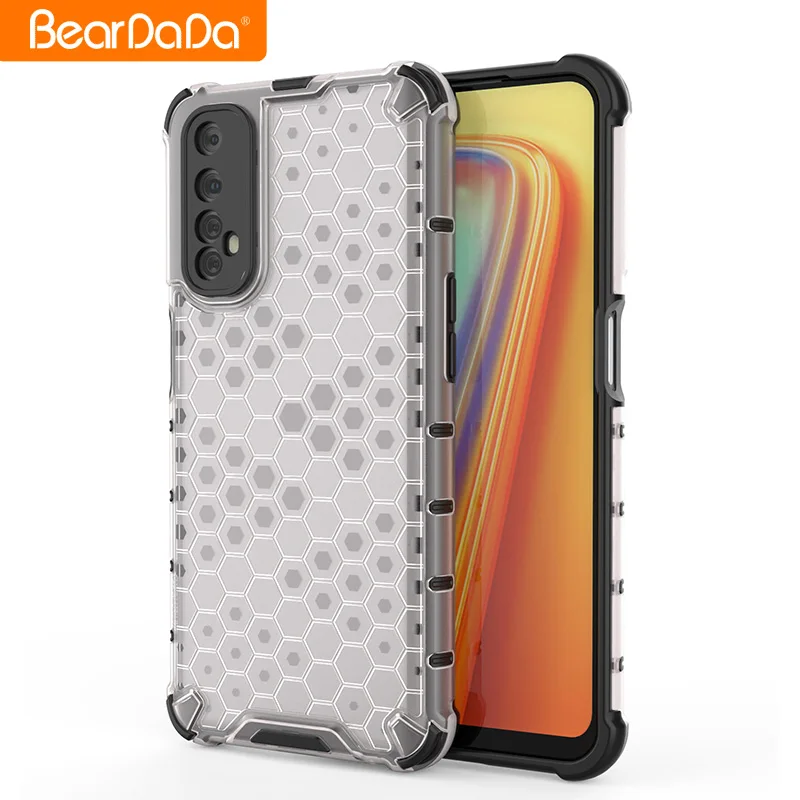 

2020 Hot sale cool Honeycomb pattern Phone Case Shockproof Protection Cover For OPPO realme 7 7 PRO X7