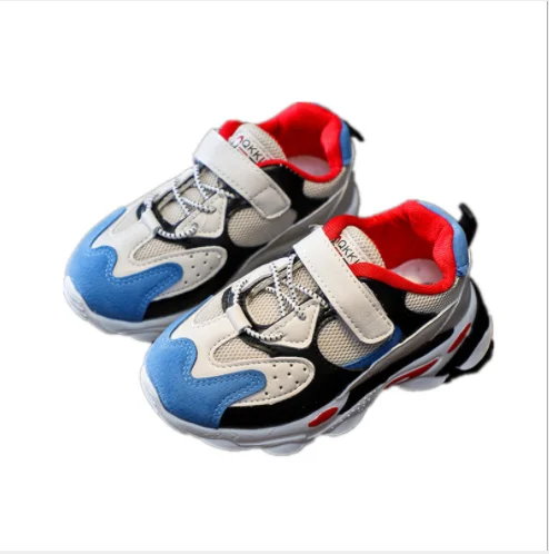 

Stylish Outdoor Sneakers High Quality Breathable Material Boys Shoes, Black/blue