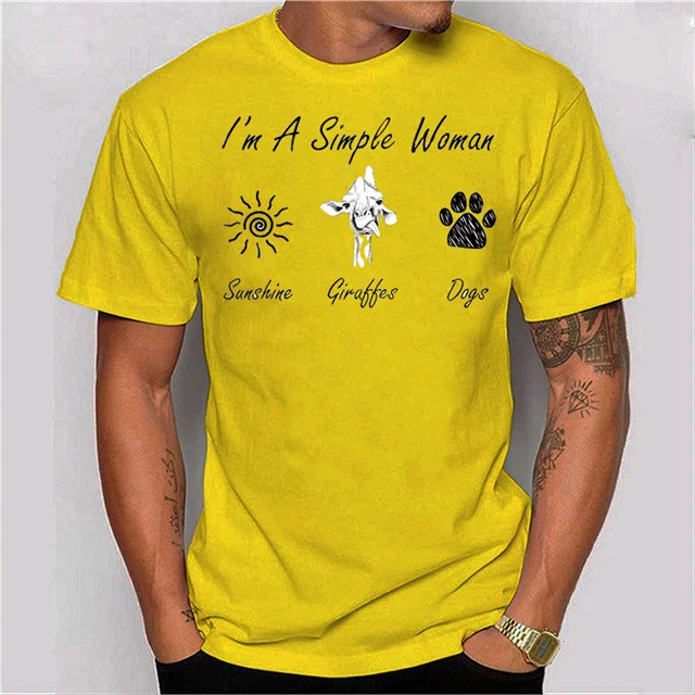 

Cute Featured Pattern Print Summer Trend Men's Short Sleeve T-shirt, Picture color