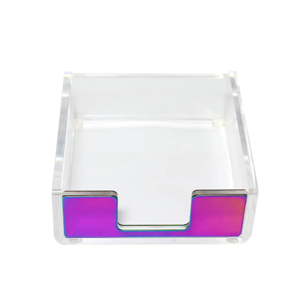 
Office table stationery paper sticky note pad holder Acrylic Card Holder colorful 