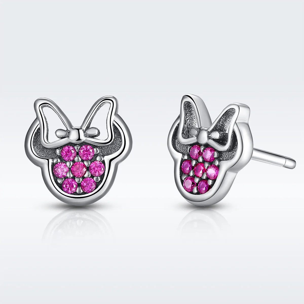 

Sparkling Zirconia Minnie 925 Sterling Silver Stud Earring