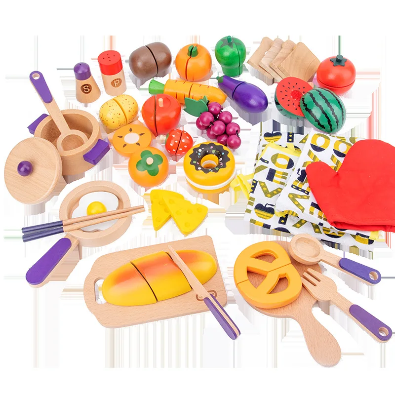 

High quality and fun wooden other pretend play preschool in Kitchen toys kitchen set kids cook educational toys for kids