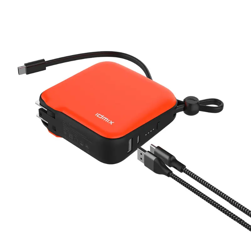 

Xiaomi IDMIX Quick ChargerType-C Qc3.0 Powerbank Usb-C Power Bank 10000mAh Wall Charger With Built-in Cable and Plug Adapter
