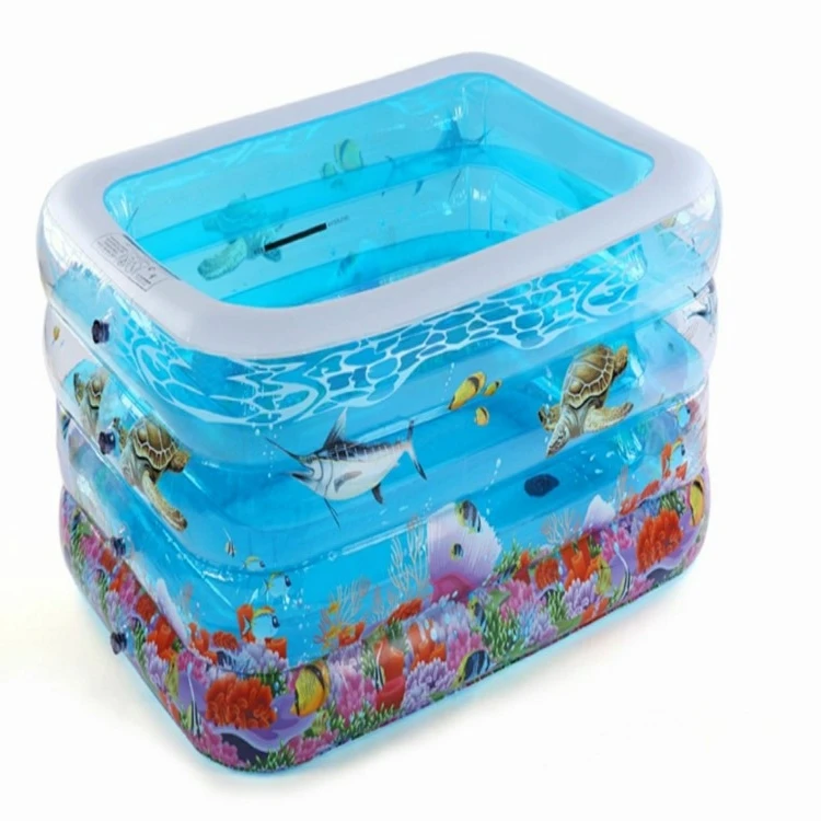 

Hot sale inflatable Swimming Pool Float for baby 140cm, Transparent/print