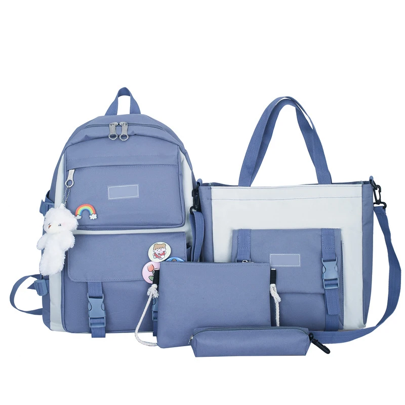 

Hot Sale High Quality 4 Pcs Set Primary Student Girls Backpack Shoulders Bag School Backpack Set For Teenager