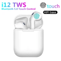 

2019 Newest i12 TWS Original 1:1 Bluetooth Earphone With Pop-ups Window Wireless Headsets Bluetooth 5.0 Touch Headsets