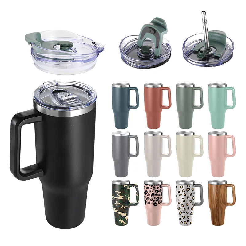 

30oz 40oz Tumbler with Lids and Straws Stainless Steel Vacuum Insulated beer Coffee Tumbler Powder Coated Insulated Travel Mug