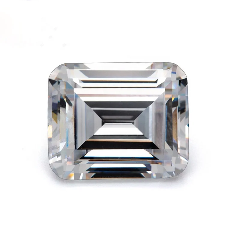 

Emerald cut white moissanite 5*7mm 1carat loose gemstone genuine moissanite diamond for rings