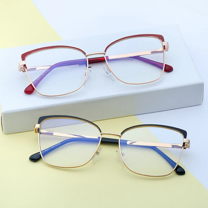 

Oversize Gaming Fashion Women Eyewear Eye Glass Frames Optical Glasses Blue Light Block, 6 colors