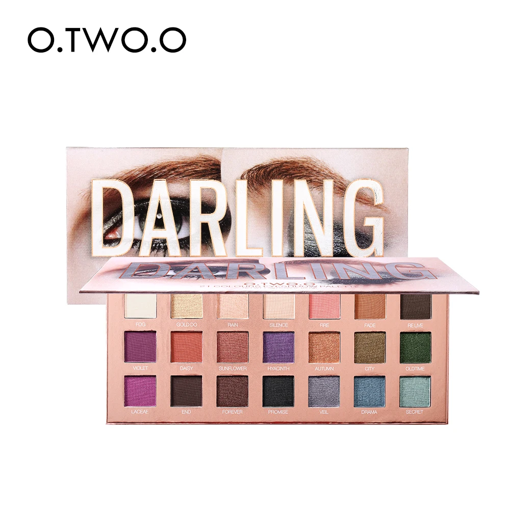 

O.TWO.O Hot Sale Beauty Cosmetic Eyeshadow Palette Eyeshadow Custom Logo, 21 colors