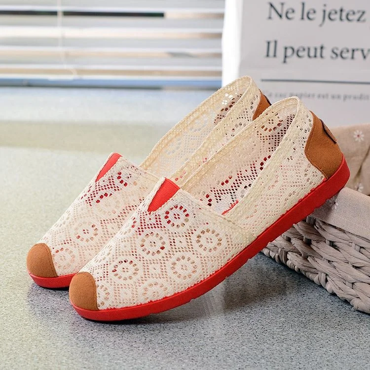 

Hot Brand Fashion Modern Design Comfortable Soft Delicate Solid Colors Slip On Women Canvas Shoes New Design Shoes, Custom (black &white black&red)