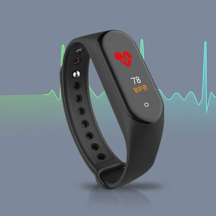 

2021 Hot Selling products M4 Smart Wristband Smart Wrist Watch Fitness Sport Bracelet Touch Screen Wristband