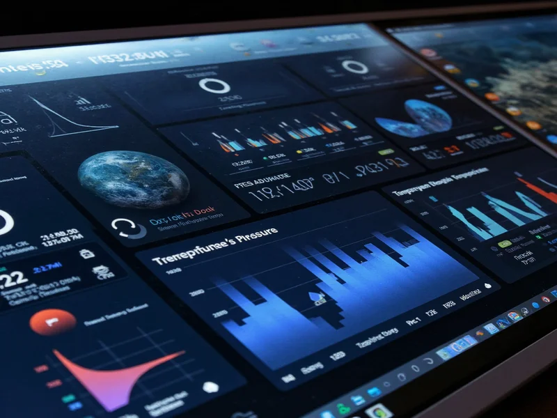 Terraforming metrics dashboard showing oxygen temperature pressure