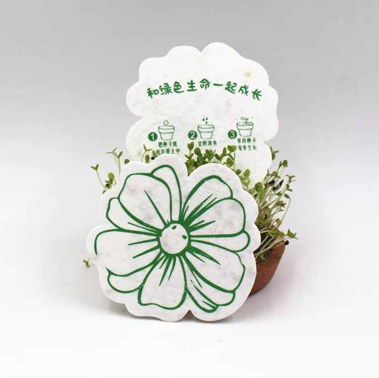 
Eco-friendly Recycled seed paper bookmark Seed card Biodegradable Paper Seed Business Card 