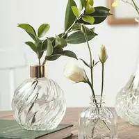 

Hydroponic Plants Office Home Decorate Ornaments Transparent Glass Flower Vase for table wedding party