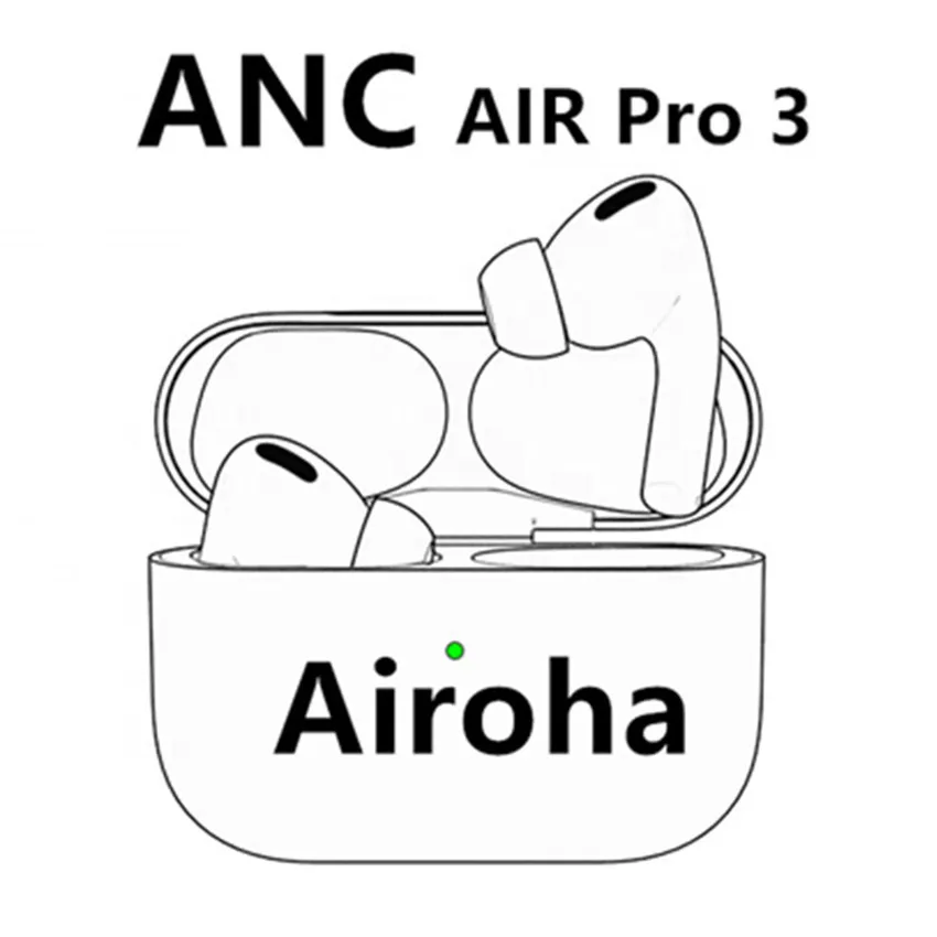 

With ANC Noise Cancellation Transparent Air Pro 3 earphone air pro 3 TWS Wireless Earphone Headphone generation 3, White