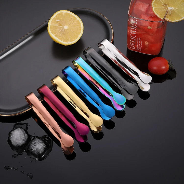 

Food Grade Stainless Steel Small Ice Serving Tongs Sugar Cubes Tongs for Tea Party Coffee Bar Kitchen