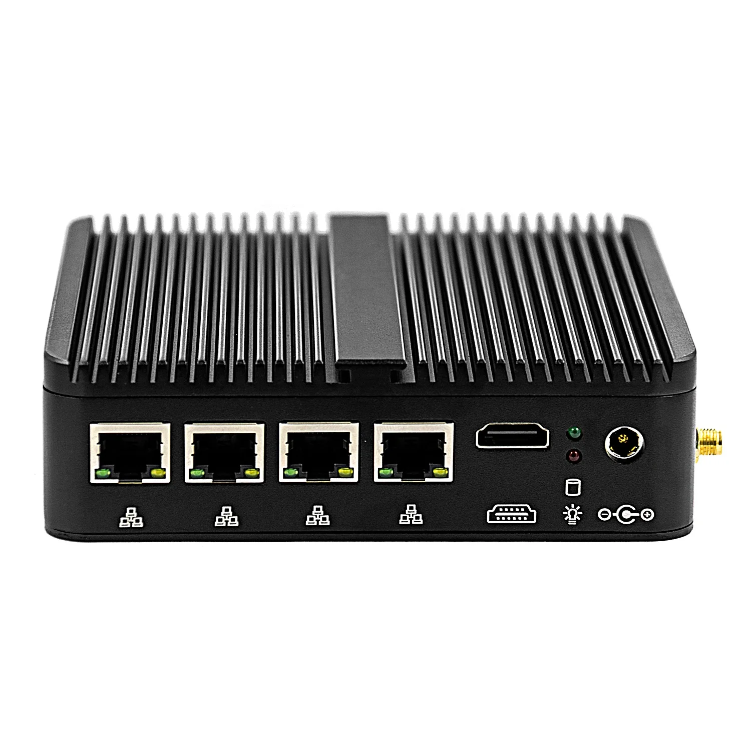 

4 LAN J4125 Fanless Industrial Mini PC pfsense Firewall Virtual Network Computer Server Ubuntu Win10 4G RAM 32G SSD SD-WAN CPE