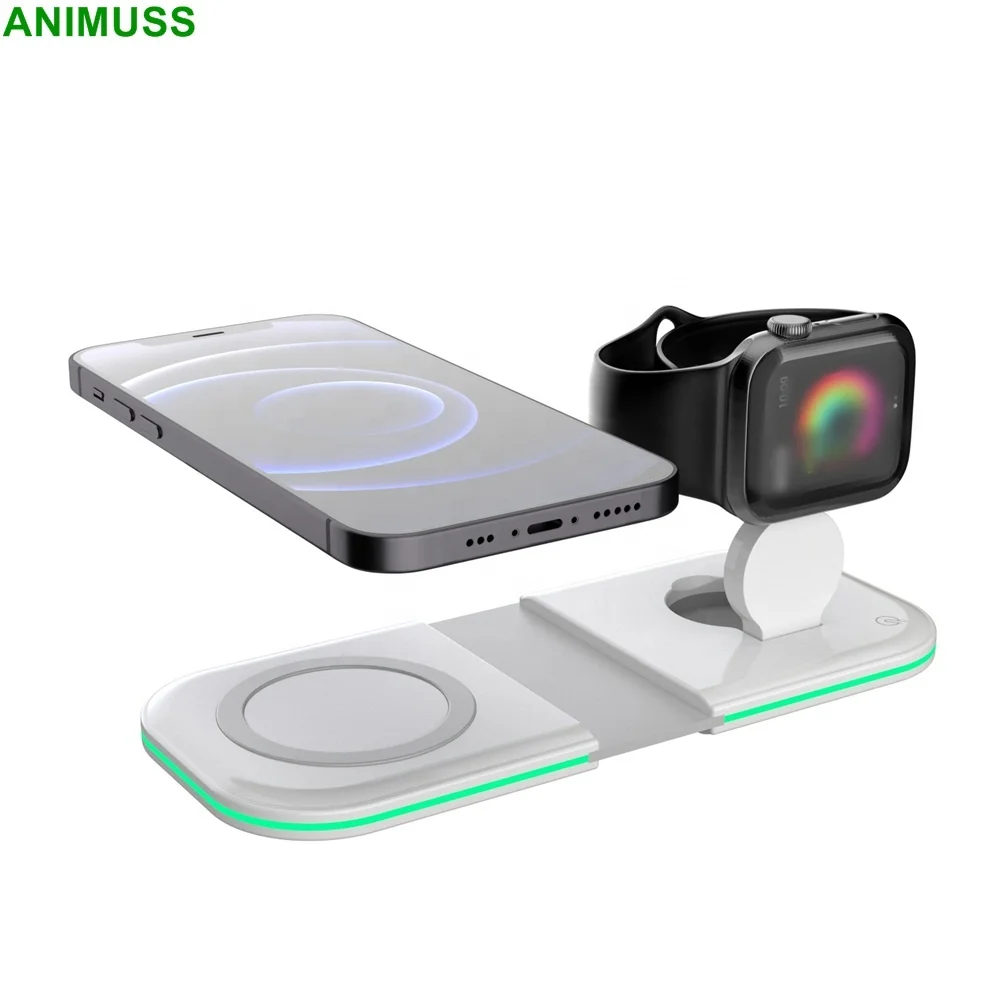 

15W 2 In 1 Mobile Phone Magnetic Wireless Charger for Apple iPhone Watch