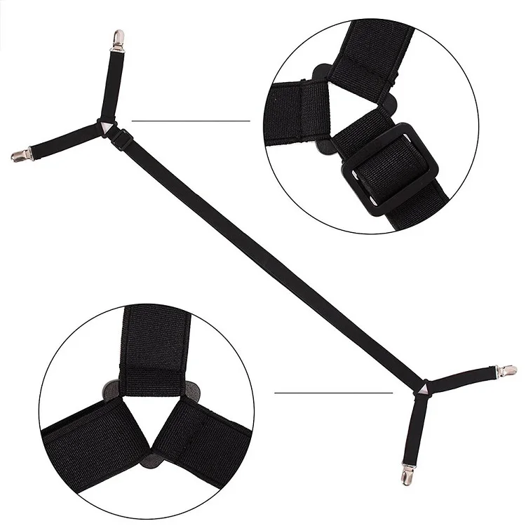 
Bed sheet fasteners suspenders Adjustable elastic mattress fixed band Adjustable fasteners bed sheet clips 