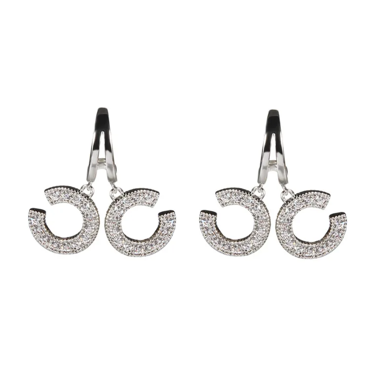 

CC Earring Women Luxury Fashion Cubic Zirconia Designer Famous Brands Small Stud G Letter Diamond Jewelry Earrings