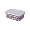 Lekoch bamboo fiber melamine round salad bowl with lid