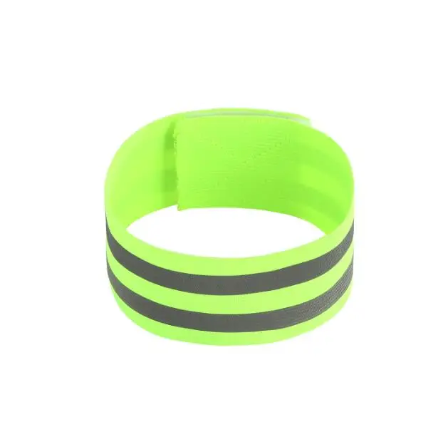 
factory wholesale safety in night double strips elastic high reflective running armband runner walker cycling cycle wristband 
