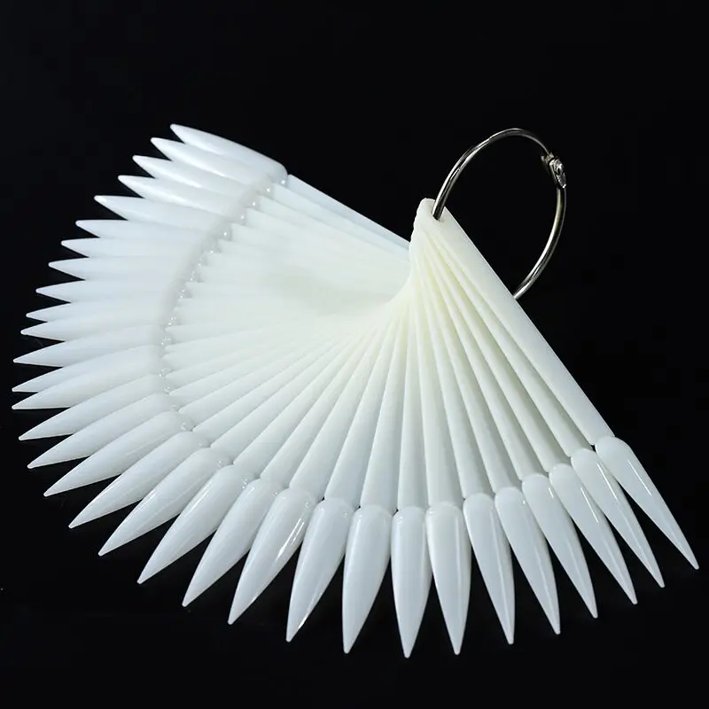 

Hot Sale Free Sample Factory Wholesale Price 50Pcs/Set Fan Shape Nail Color Chart For Nail Gel Polish Display, 4 colors