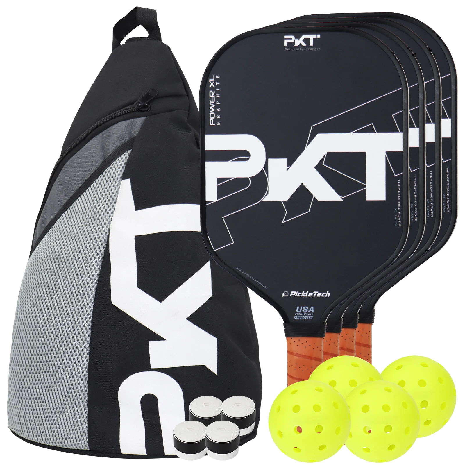 AMA Sport PKT Carbon Fiber Pickleball Paddle Set Factory Price with Portable Bag