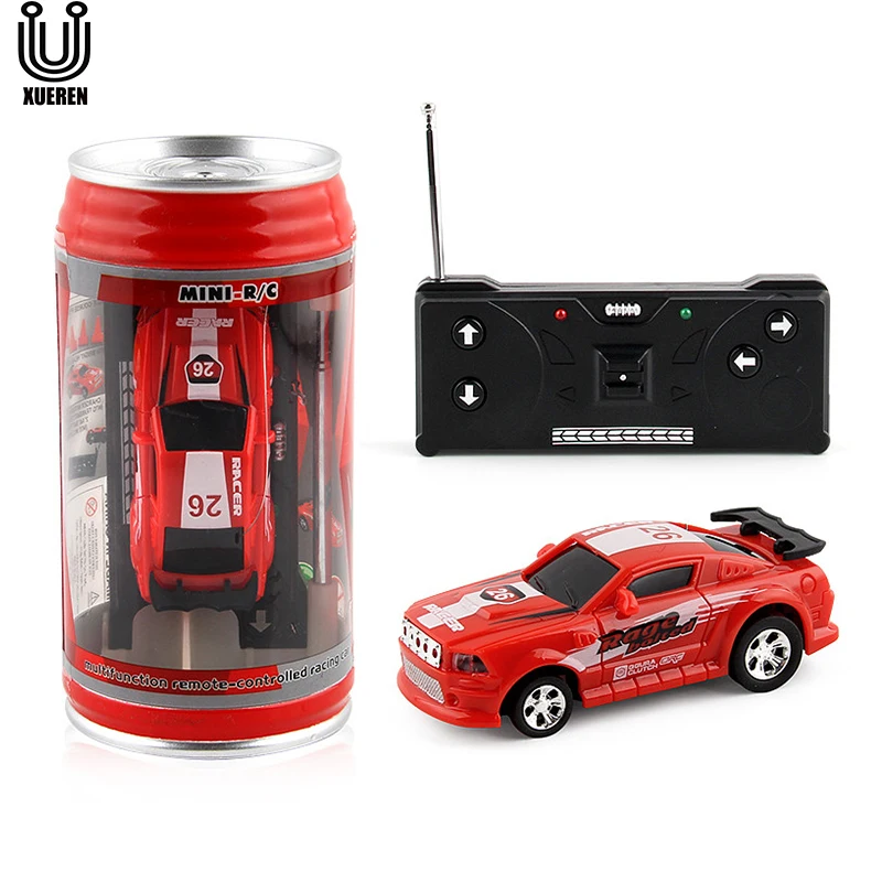 

Xueren 20KM/H Coke Can RC Car Radio Remote Control Micro Racing Car 4 Frequencies Mini Toy For Kids Promotion Gift, Yellow/black/red/blue