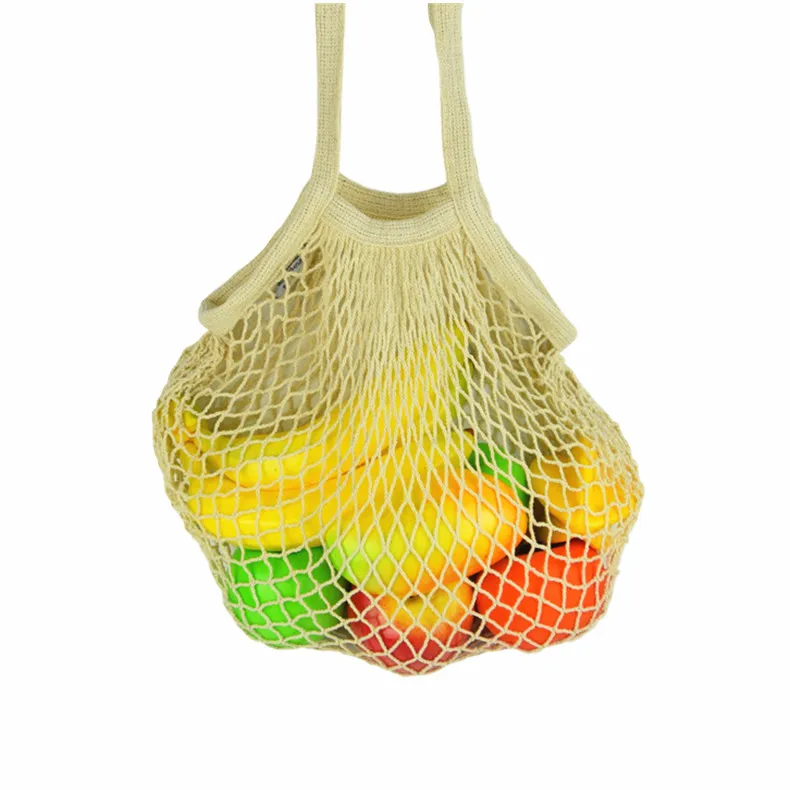 

100% grocery produce reusable organic cotton mesh shopping bag, Customized color