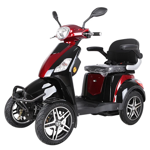 

Popular 60V/500W disabled 4 wheeled electric mobility scooter with adjustable Speed, Black, red,blue,white or customized