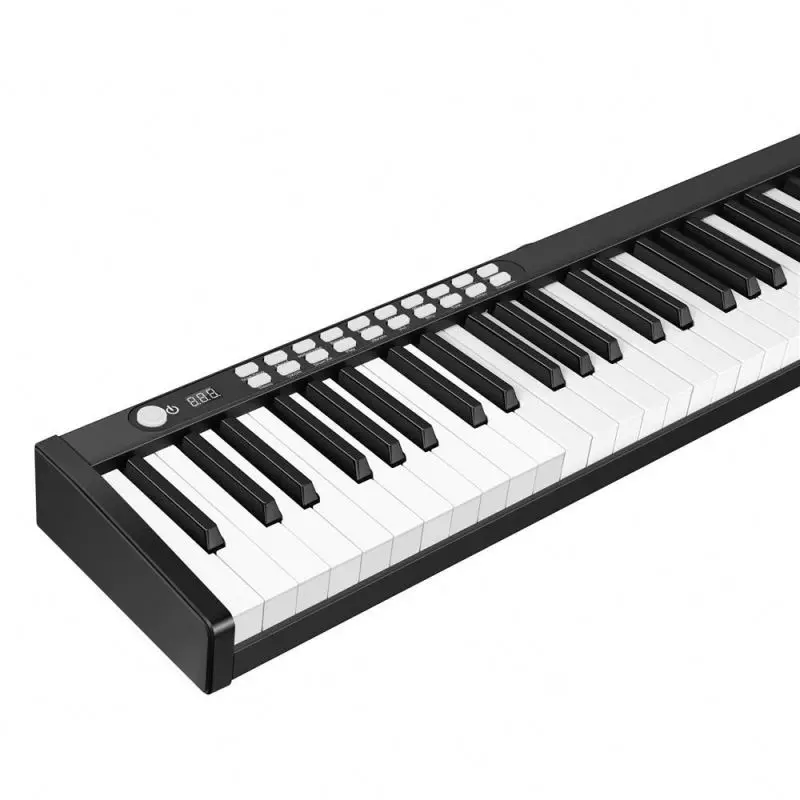 

Key Grand 88 Digital Keyboard Silicone Electric Piano, White/black/red/blue